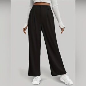 NWOT Black wide leg slack style pants
